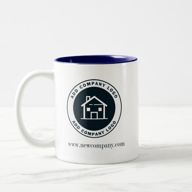 Add Custom Business Logo Classic Two-Tone Coffee Mug (Left)