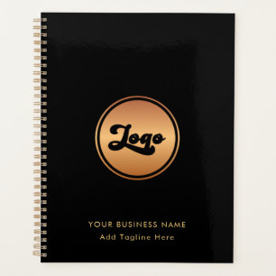 Add Custom Gold Business Logo Text Company 2024 Planner