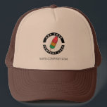 Add Custom Logo Business Campaign Swag Trucker Hat<br><div class="desc">Add your brand logo and custom text to this trucker hat that's perfect for creating brand awareness or as an advertising medium. Available in other colours and sizes. No minimum order quantity and no setup fee.</div>