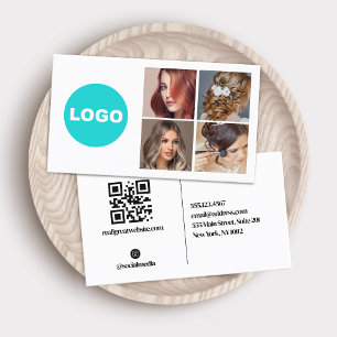 Add Custom Logo Social Media  Photo  Business Card