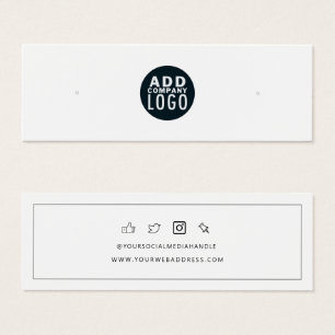 Add Custom Logo Stud Earring Display Card