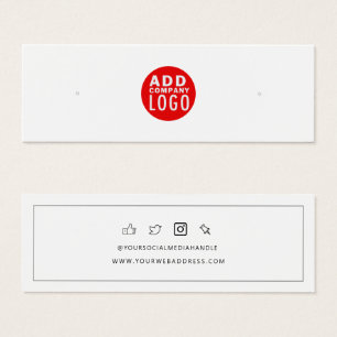 Add Custom Logo Stud Earrings Display Card
