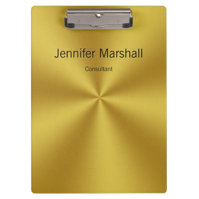 Add Custom Text to Faux Gold Clipboard (Front)