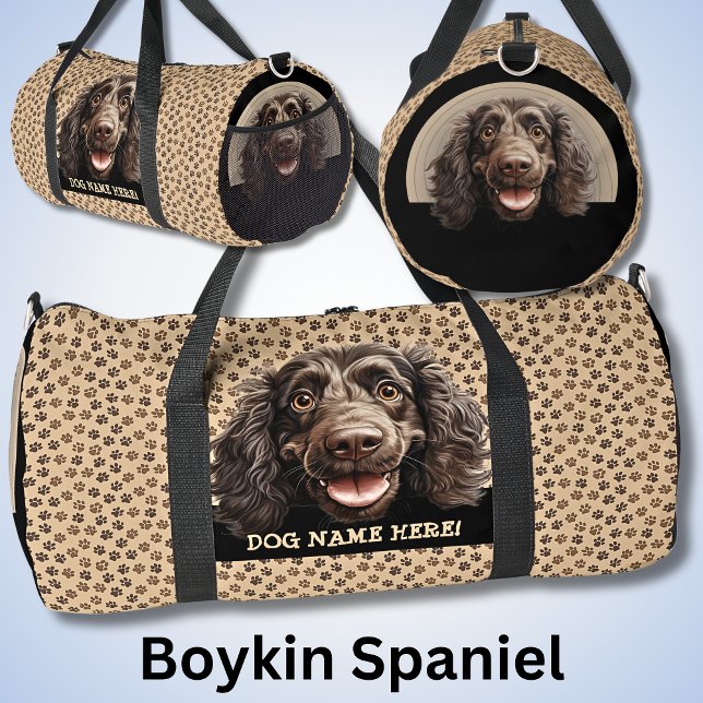 Add Dog Name or Your Name, Boykin Spaniel Duffle Bag (Creator Uploaded)