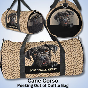 Add Dog Name Your Name, Cane Corso Duffle Bag