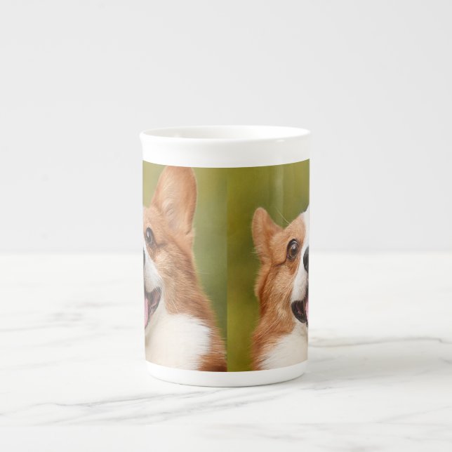 Add Dog Photo Personalised Customised Bone China Mug (Front)