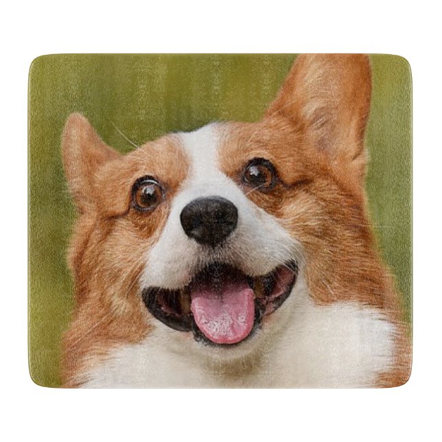 Add Dog Photo Personalised Customised Cutting Board (Front)