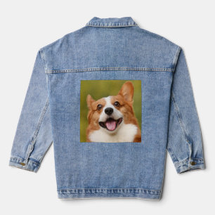 Add Dog Photo Personalised Customised Denim Jacket