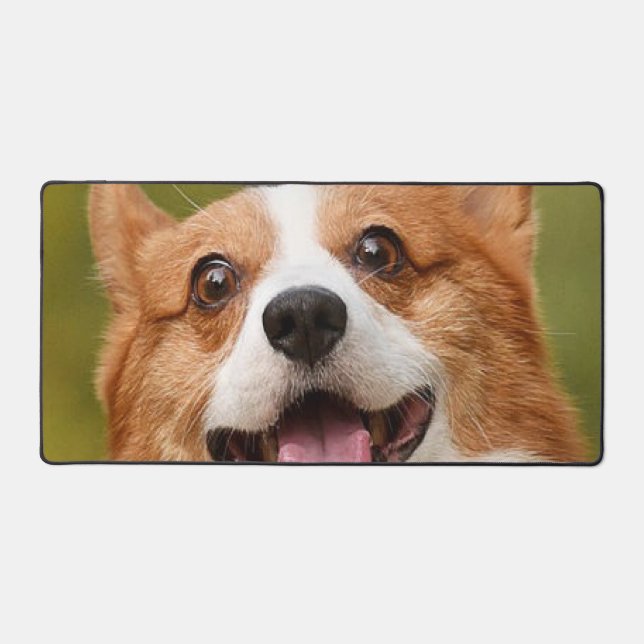 Add Dog Photo Personalised Customised Desk Mat (Front)
