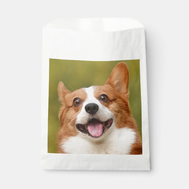 Add Dog Photo Personalised Customised Favour Bag (Front)