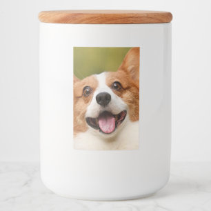 Add Dog Photo Personalised Customised Food Label