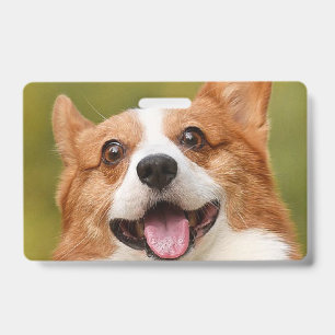 Add Dog Photo Personalised Customised ID Badge