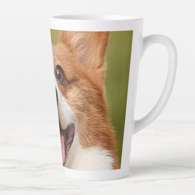Add Dog Photo Personalised Customised Latte Mug (Right)
