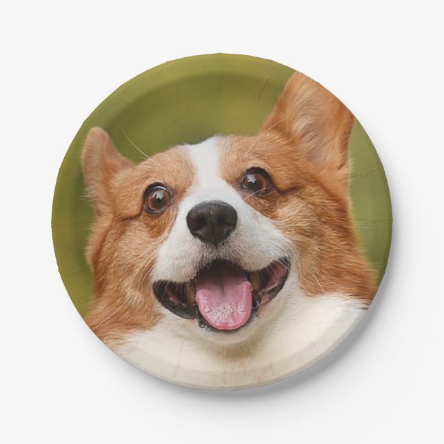Add Dog Photo Personalised Customised Paper Plate (Front)