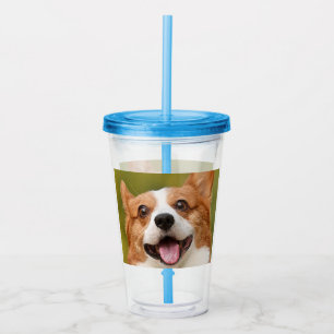 Add Dog Photo Personalized Customized Acrylic Tumbler