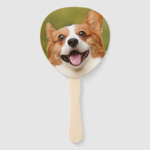 Add Dog Photo Personalized Customized Hand Fan
