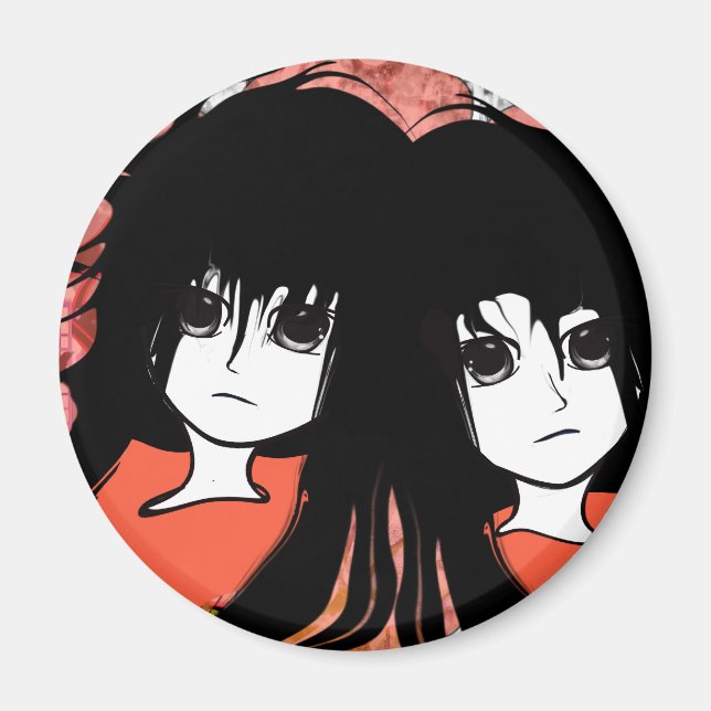 Add Double Trouble to design Anime Twins Magnet (Front)