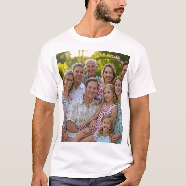 Add Family Reunion Photo Customise T-Shirt (Front)