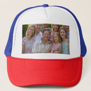 Add Family Reunion Photo Customise Trucker Hat