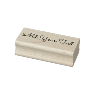 Add favourite Text - One Line Handwritten Font  Rubber Stamp