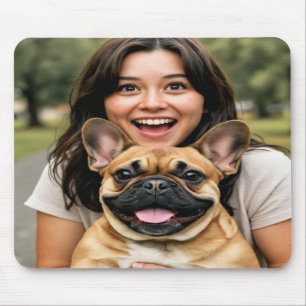 Add French Bulldog Photo Personalise Mouse Pad
