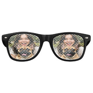 Add French Bulldog Photo Personalise Retro Sunglasses