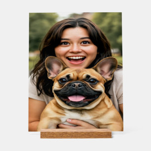 Add French Bulldog Photo Personalize Acrylic Sign