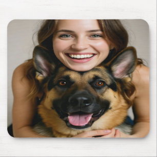 Add German Shepherd Photo Personalise Mouse Pad
