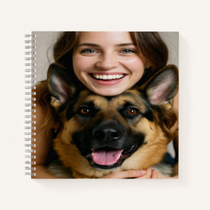 Add German Shepherd Photo Personalise Notebook