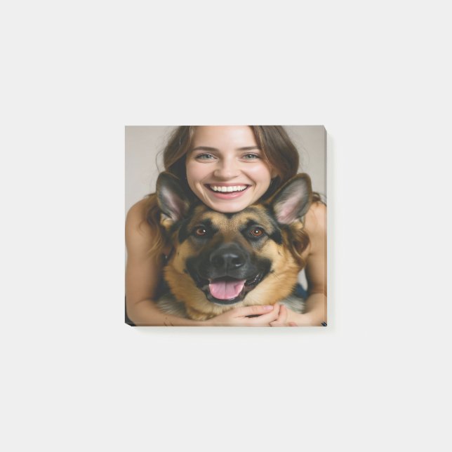 Add German Shepherd Photo Personalize Post-it Notes (Front)