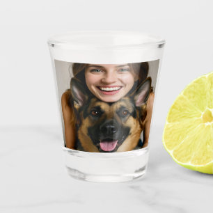 Add German Shepherd Photo Personalize Shot Glass