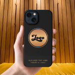 Add Gold Business Company Logo & Text Professional iPhone 13 Case<br><div class="desc">Promote your business with this cool iPhone case,  featuring custom logo & text. Easily add your own logo and info by clicking on the "personalise" option.</div>