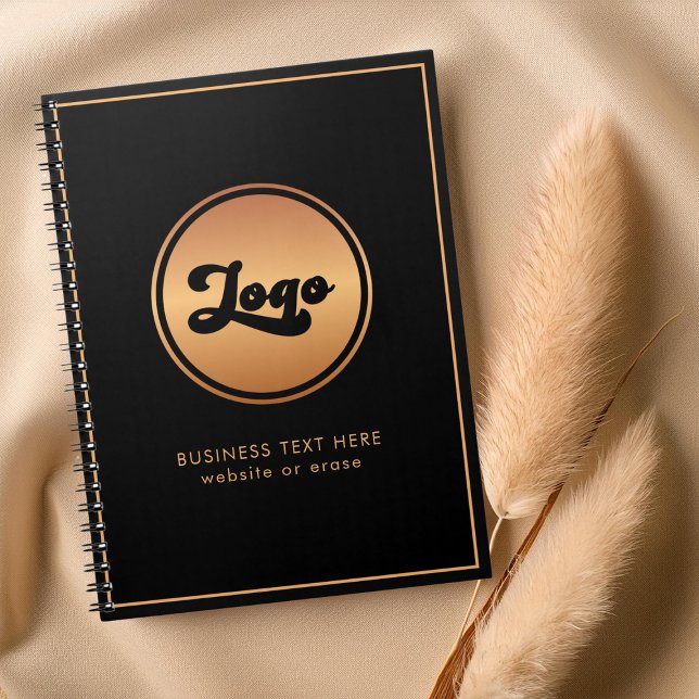 Add Gold Business Company Logo & Text Professional Notebook (Creator Uploaded)