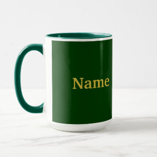 Add Gold Name Green Combo Mug