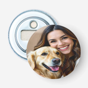 Add Golden Retriever Photo Personalize Bottle Opener