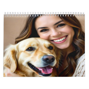 Add Golden Retriever Photo Personalize Calendar