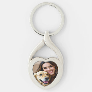 Add Golden Retriever Photo Personalize Key Ring