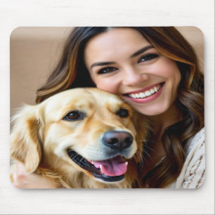 Add Golden Retriever Photo Personalize Mouse Pad