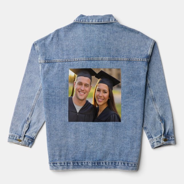 Add Graduation Photo Customise Denim Jacket (Back)
