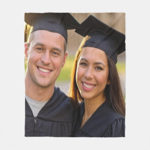 Add Graduation Photo Customise Fleece Blanket