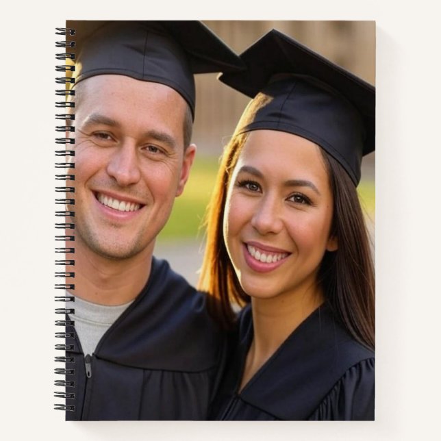 Add Graduation Photo Customise Notebook (Front)