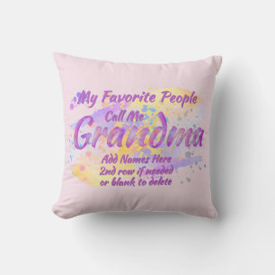 Add Grandkids Name Favourite People Call Me Grandm Cushion