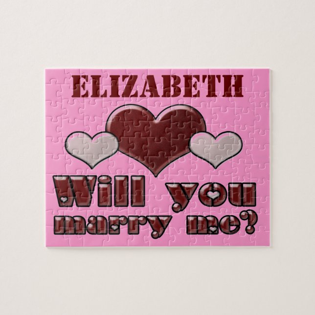 Add Her Name Will You Marry Me Puzzle (Horizontal)