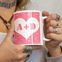 Add his and hers initials Valentine's Day hearts