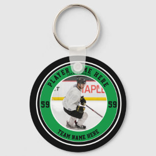 Add Hockey Player Photo   Custom Team Ice Key Ring
