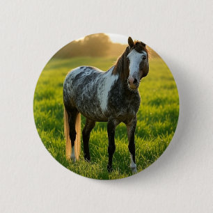 Add Horse Photo Customise 6 Cm Round Badge