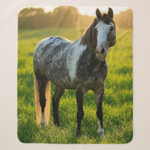 Add Horse Photo Customise Sherpa Blanket