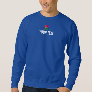 Add Image Logo Text Name Here Men's Deep Royal Sweatshirt