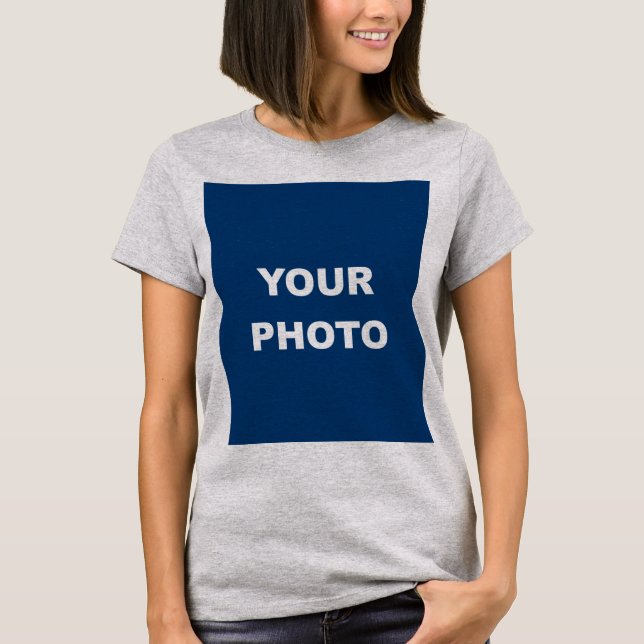 Add Image Photo Picture Logo Light Steel Women's T-Shirt (Front)