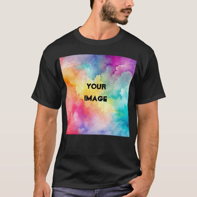 Add Image Photo Template  Sided Basic  T-Shirt (Front)